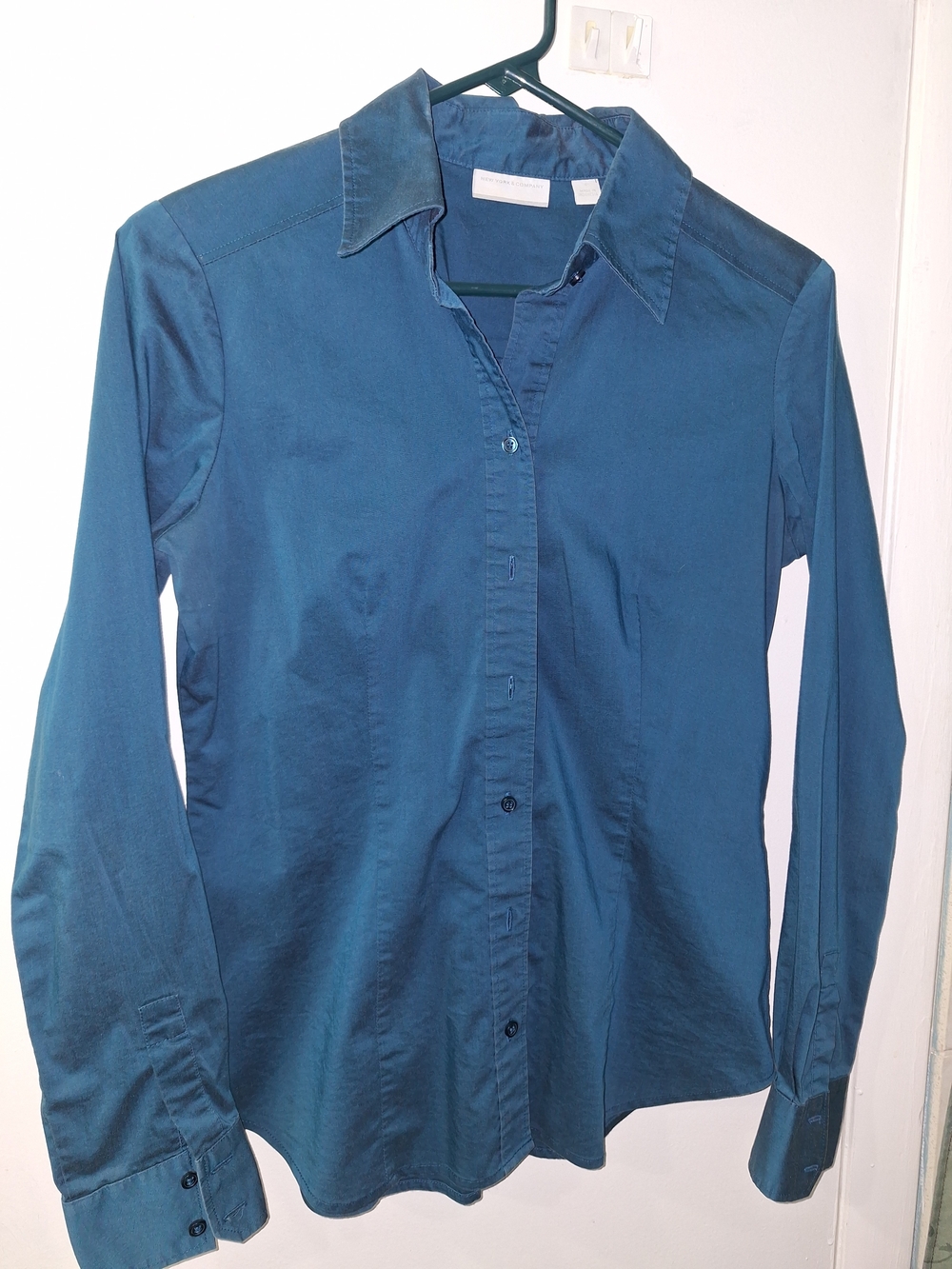 Classic Woman's Teal Button-Up Shirt